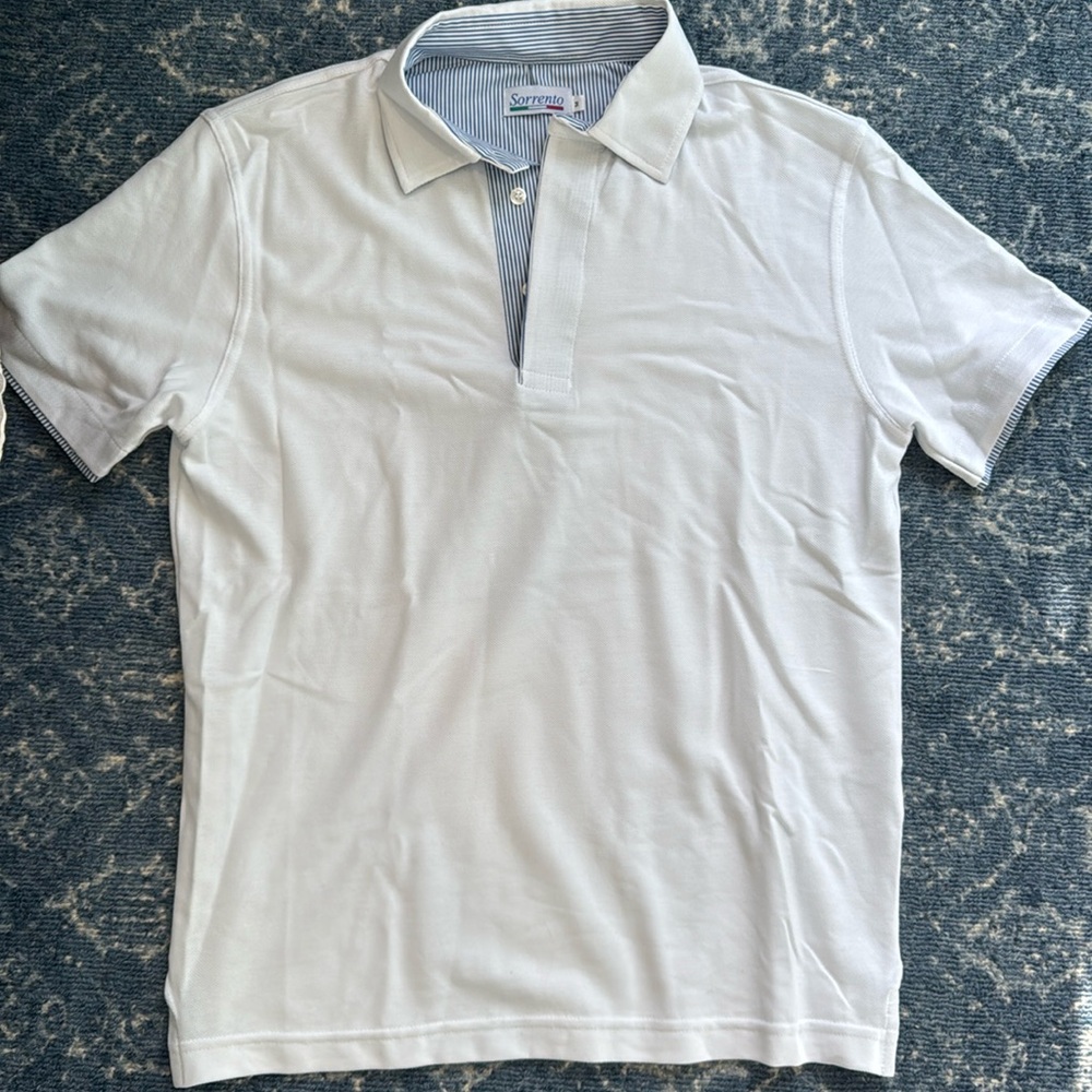 Sorrento men’s M white short sleeve Polo shirt